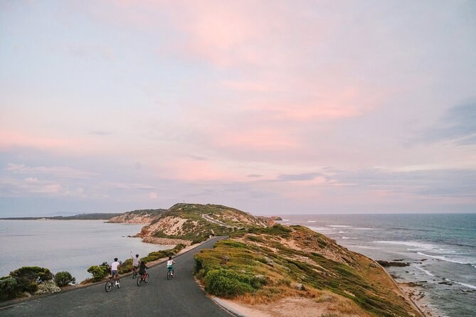 The headland at Point Nepean at dusk, with the bay on one side and the ocean on the other